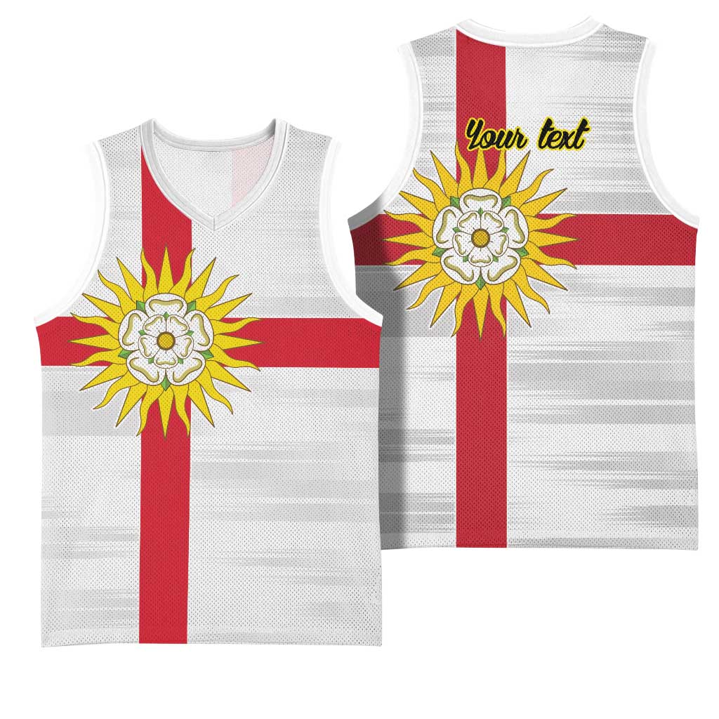 Yorkshire Heritage Personalized Basketball Jersey West Yorkshire White Rose - Wonder Print Shop