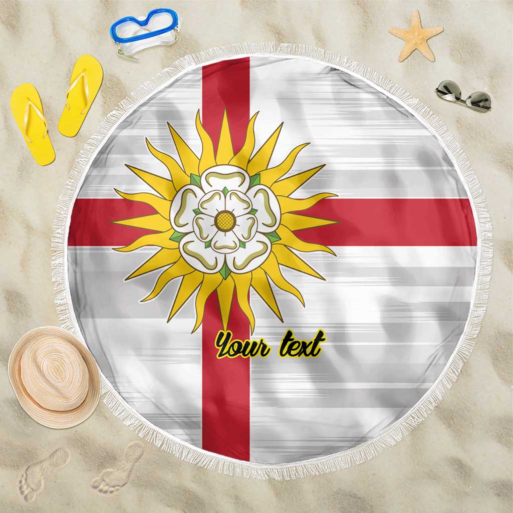 Yorkshire Heritage Personalized Beach Blanket West Yorkshire White Rose - Wonder Print Shop