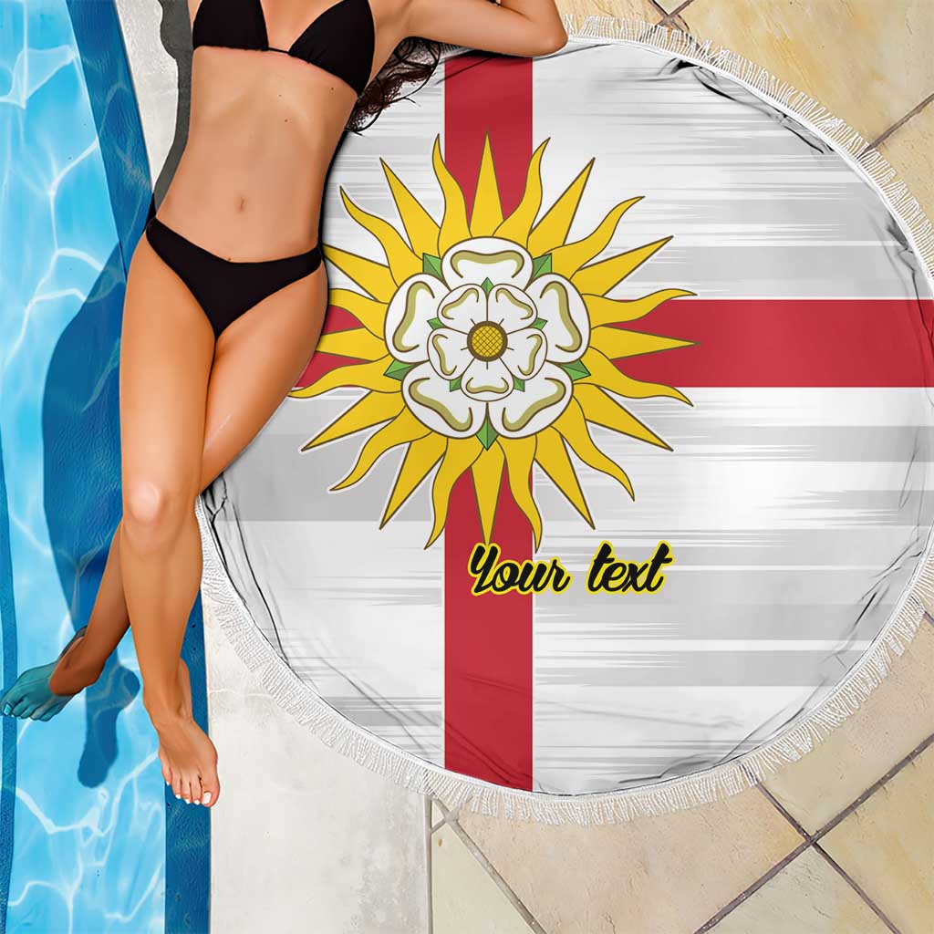 Yorkshire Heritage Personalized Beach Blanket West Yorkshire White Rose - Wonder Print Shop