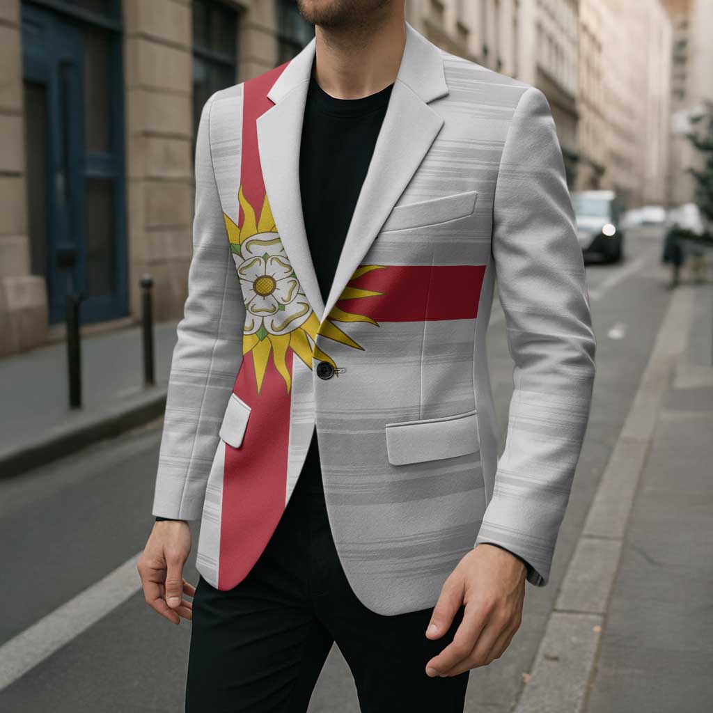 Yorkshire Heritage Personalized Blazer West Yorkshire White Rose - Wonder Print Shop