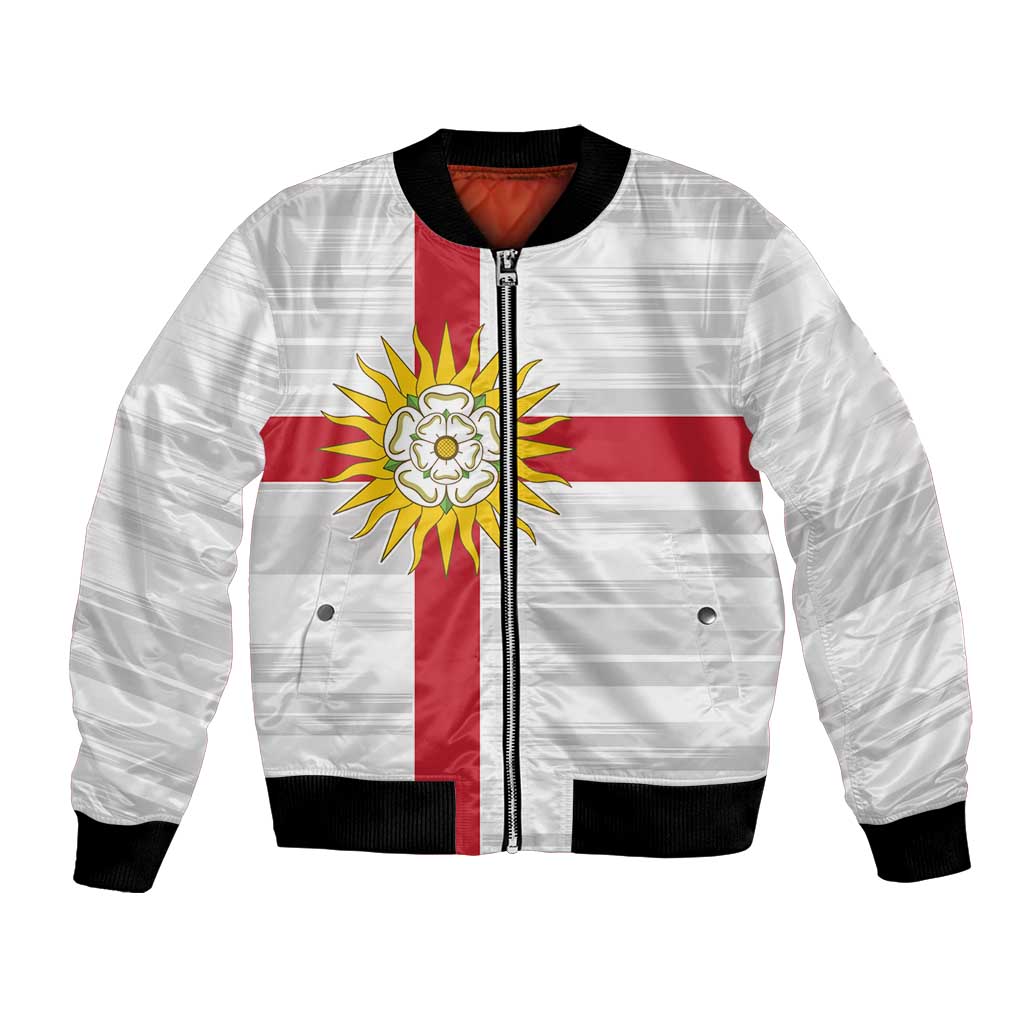 Yorkshire Heritage Personalized Bomber Jacket West Yorkshire White Rose - Wonder Print Shop