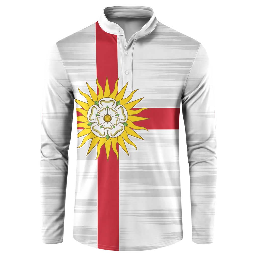 Yorkshire Heritage Personalized Button Sweatshirt West Yorkshire White Rose - Wonder Print Shop