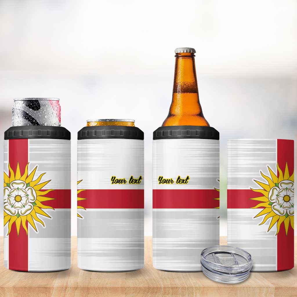 Yorkshire Heritage Personalized 4 in 1 Can Cooler Tumbler West Yorkshire White Rose - Wonder Print Shop