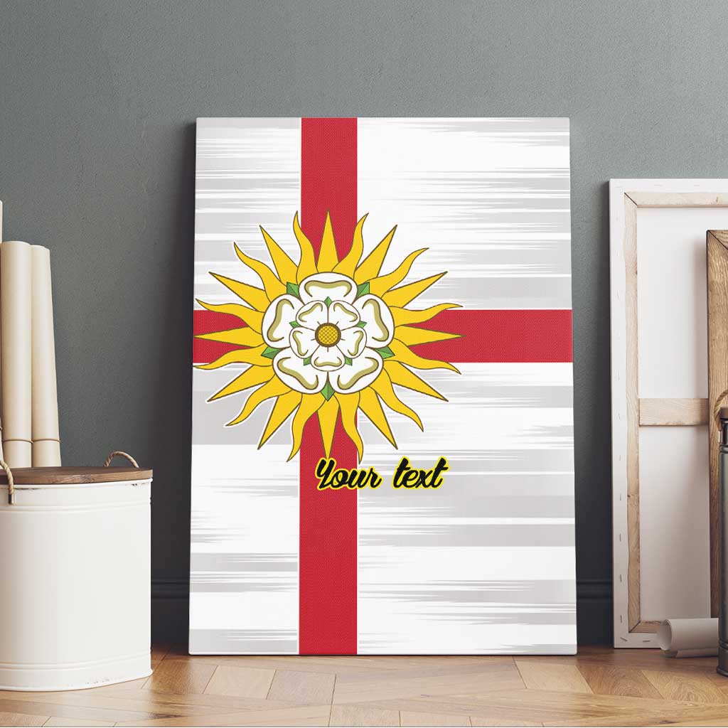 Yorkshire Heritage Personalized Canvas Wall Art West Yorkshire White Rose - Wonder Print Shop