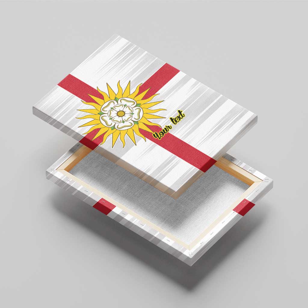 Yorkshire Heritage Personalized Canvas Wall Art West Yorkshire White Rose - Wonder Print Shop