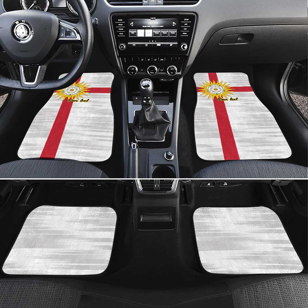 Yorkshire Heritage Personalized Car Mats West Yorkshire White Rose - Wonder Print Shop