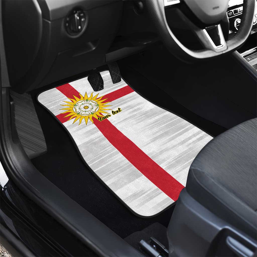 Yorkshire Heritage Personalized Car Mats West Yorkshire White Rose - Wonder Print Shop