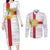 Yorkshire Heritage Personalized Couples Matching Long Sleeve Bodycon Dress and Long Sleeve Button Shirt West Yorkshire White Rose - Wonder Print Shop