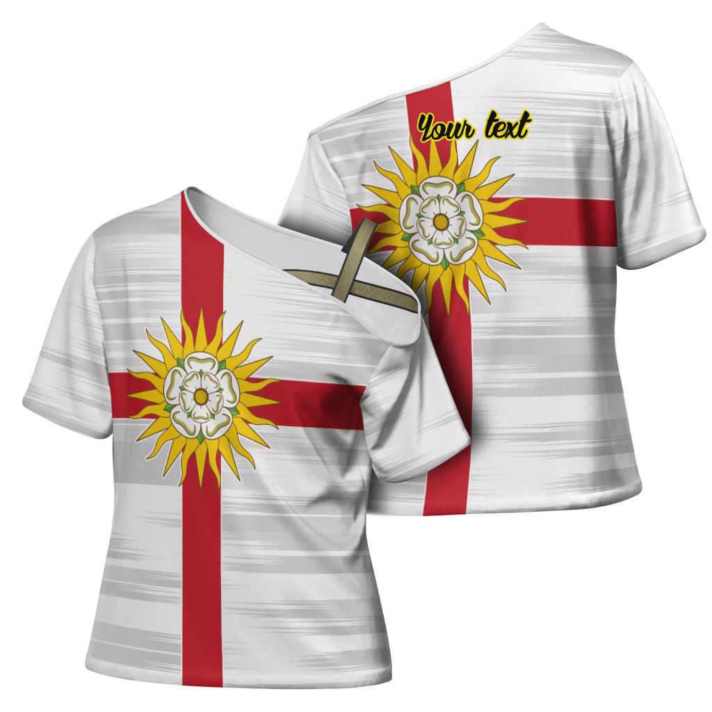 Yorkshire Heritage Personalized Cross Shoulder Shirt West Yorkshire White Rose - Wonder Print Shop
