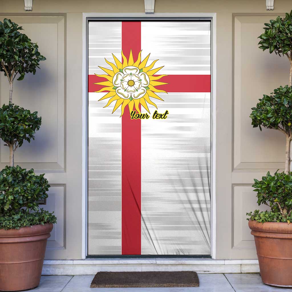 Yorkshire Heritage Personalized Door Cover West Yorkshire White Rose - Wonder Print Shop