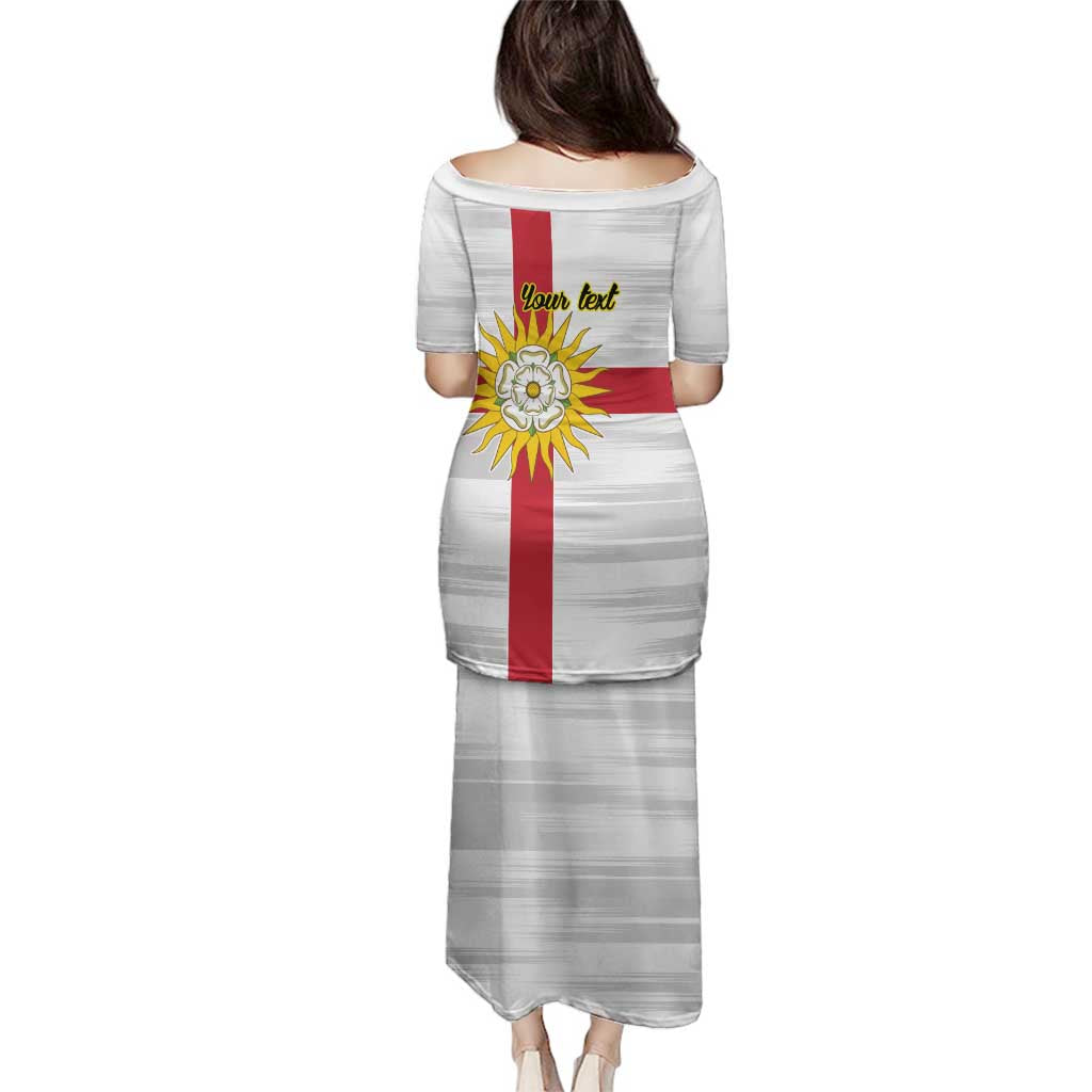 Yorkshire Heritage Personalized Family Matching Puletasi and Hawaiian Shirt West Yorkshire White Rose - Wonder Print Shop