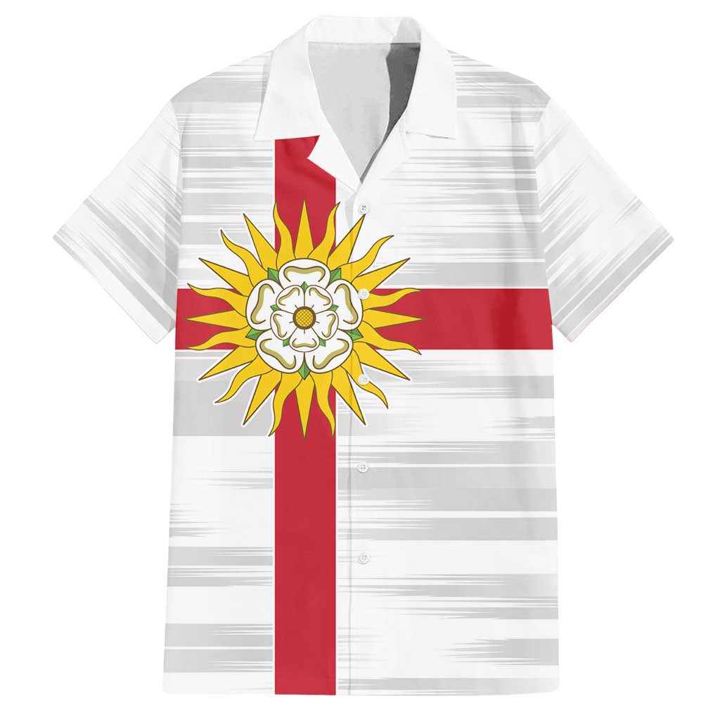 Yorkshire Heritage Personalized Family Matching Tank Maxi Dress and Hawaiian Shirt West Yorkshire White Rose - Wonder Print Shop
