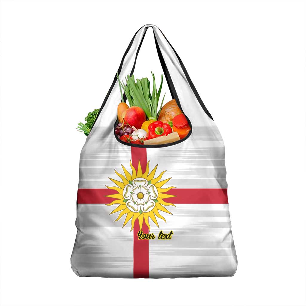 Yorkshire Heritage Personalized Grocery Bag West Yorkshire White Rose - Wonder Print Shop