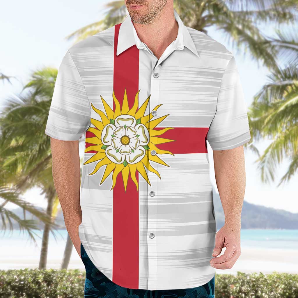 Yorkshire Heritage Personalized Hawaiian Shirt West Yorkshire White Rose - Wonder Print Shop