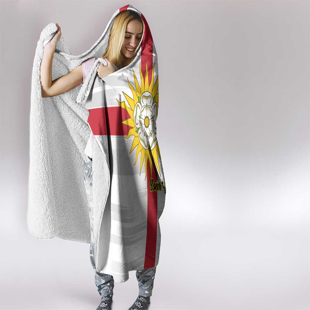 Yorkshire Heritage Personalized Hooded Blanket West Yorkshire White Rose - Wonder Print Shop