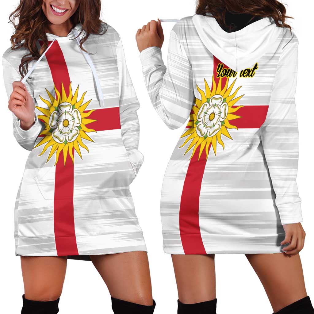Yorkshire Heritage Personalized Hoodie Dress West Yorkshire White Rose - Wonder Print Shop