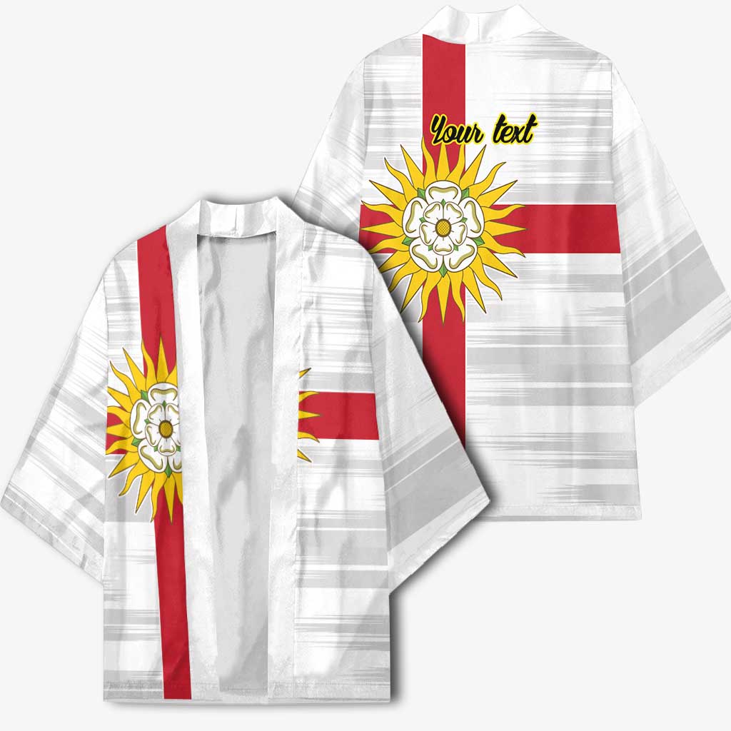 Yorkshire Heritage Personalized Kimono West Yorkshire White Rose - Wonder Print Shop