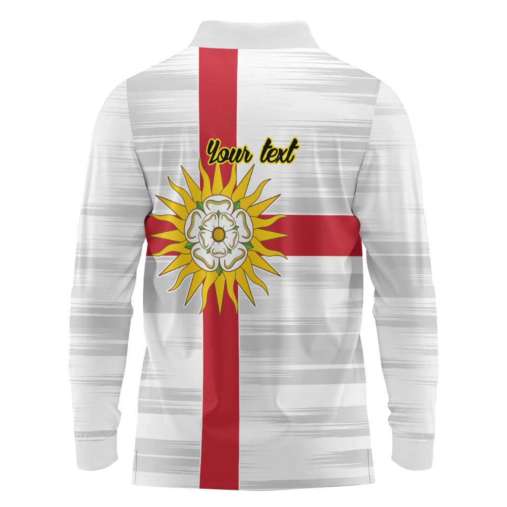 Yorkshire Heritage Personalized Long Sleeve Polo Shirt West Yorkshire White Rose - Wonder Print Shop