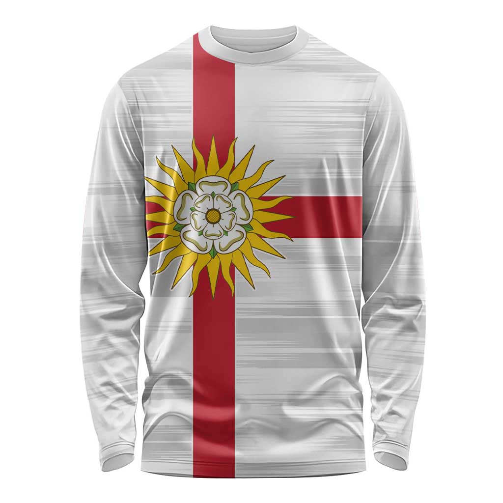 Yorkshire Heritage Personalized Long Sleeve Shirt West Yorkshire White Rose - Wonder Print Shop