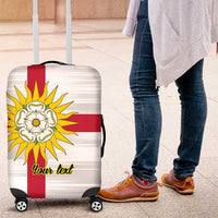 Yorkshire Heritage Personalized Luggage Cover West Yorkshire White Rose - Wonder Print Shop