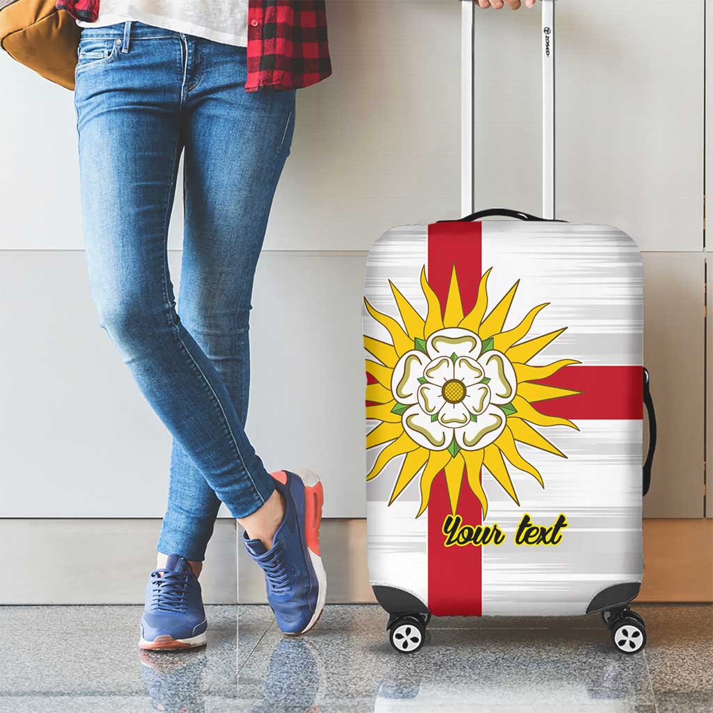 Yorkshire Heritage Personalized Luggage Cover West Yorkshire White Rose - Wonder Print Shop