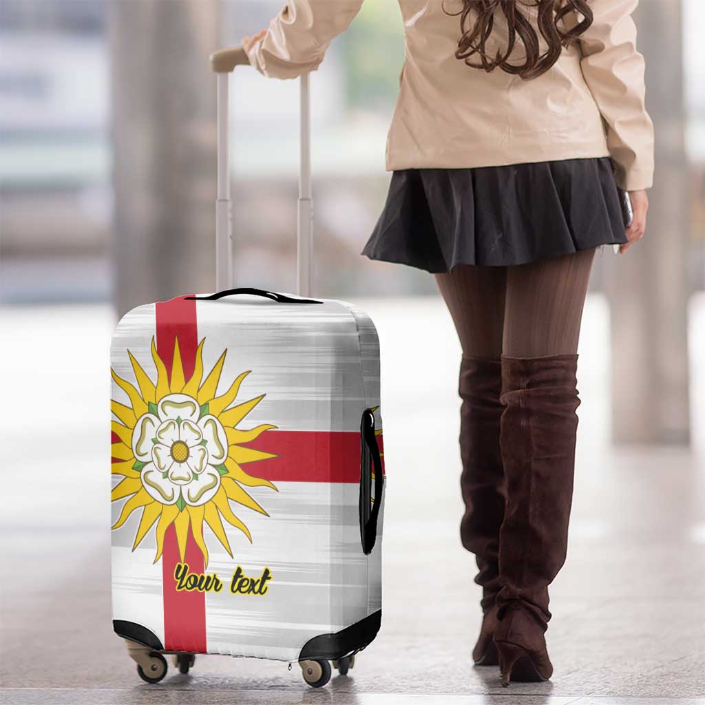 Yorkshire Heritage Personalized Luggage Cover West Yorkshire White Rose - Wonder Print Shop