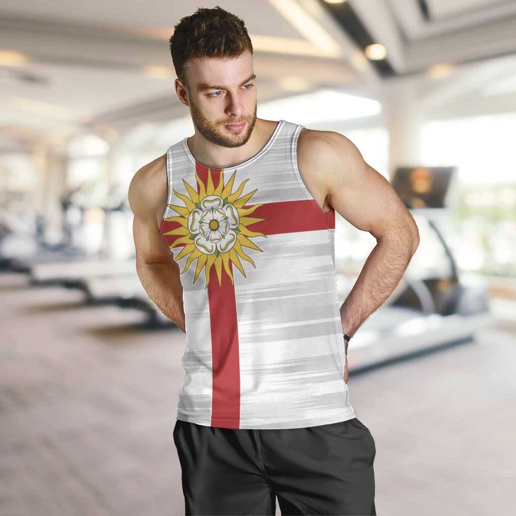Yorkshire Heritage Personalized Men Tank Top West Yorkshire White Rose - Wonder Print Shop
