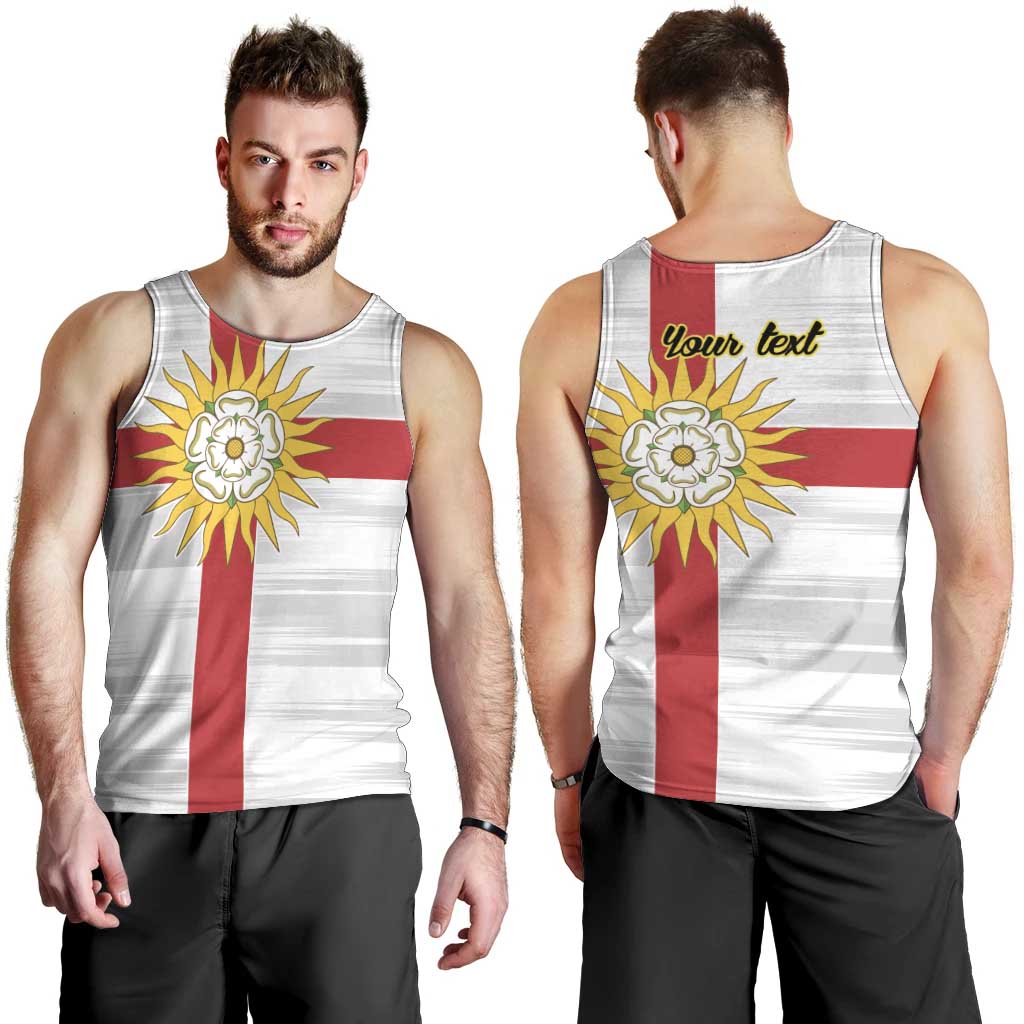 Yorkshire Heritage Personalized Men Tank Top West Yorkshire White Rose - Wonder Print Shop