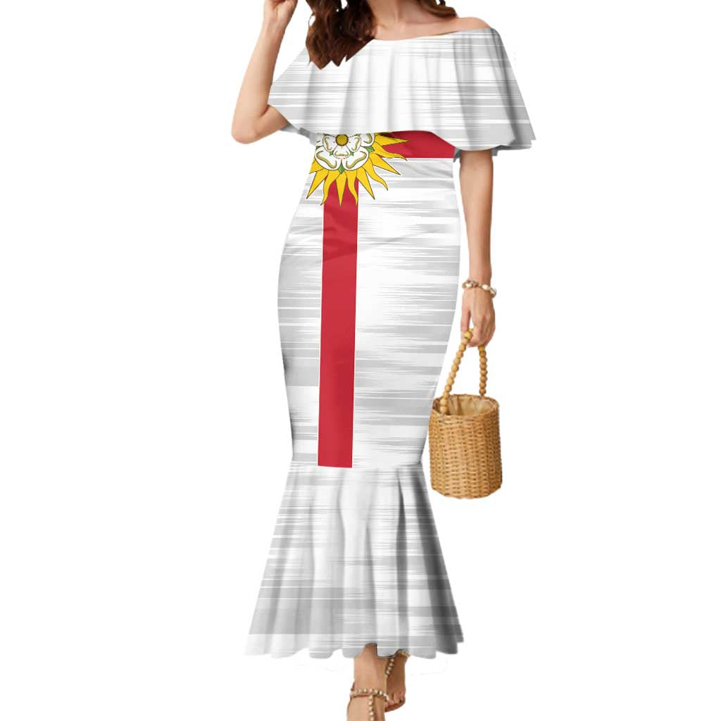 Yorkshire Heritage Personalized Mermaid Dress West Yorkshire White Rose - Wonder Print Shop