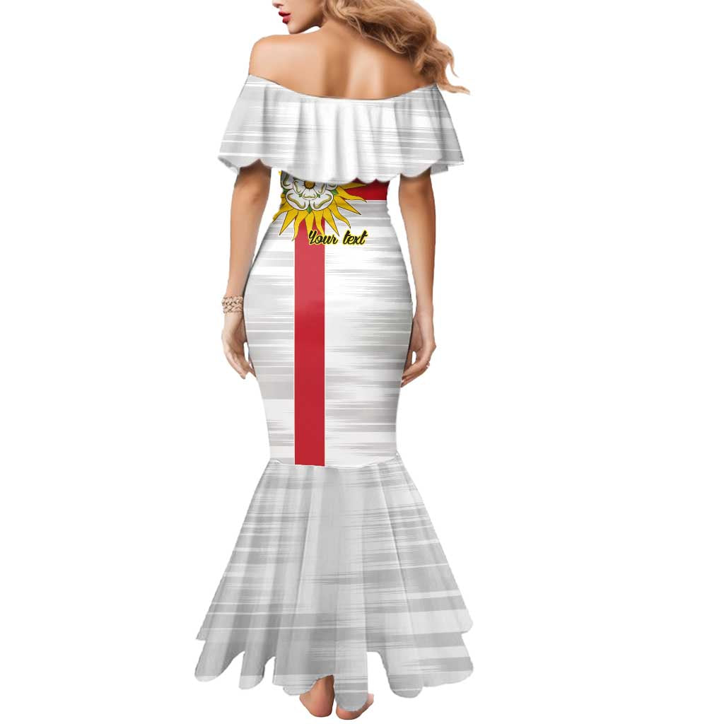Yorkshire Heritage Personalized Mermaid Dress West Yorkshire White Rose - Wonder Print Shop