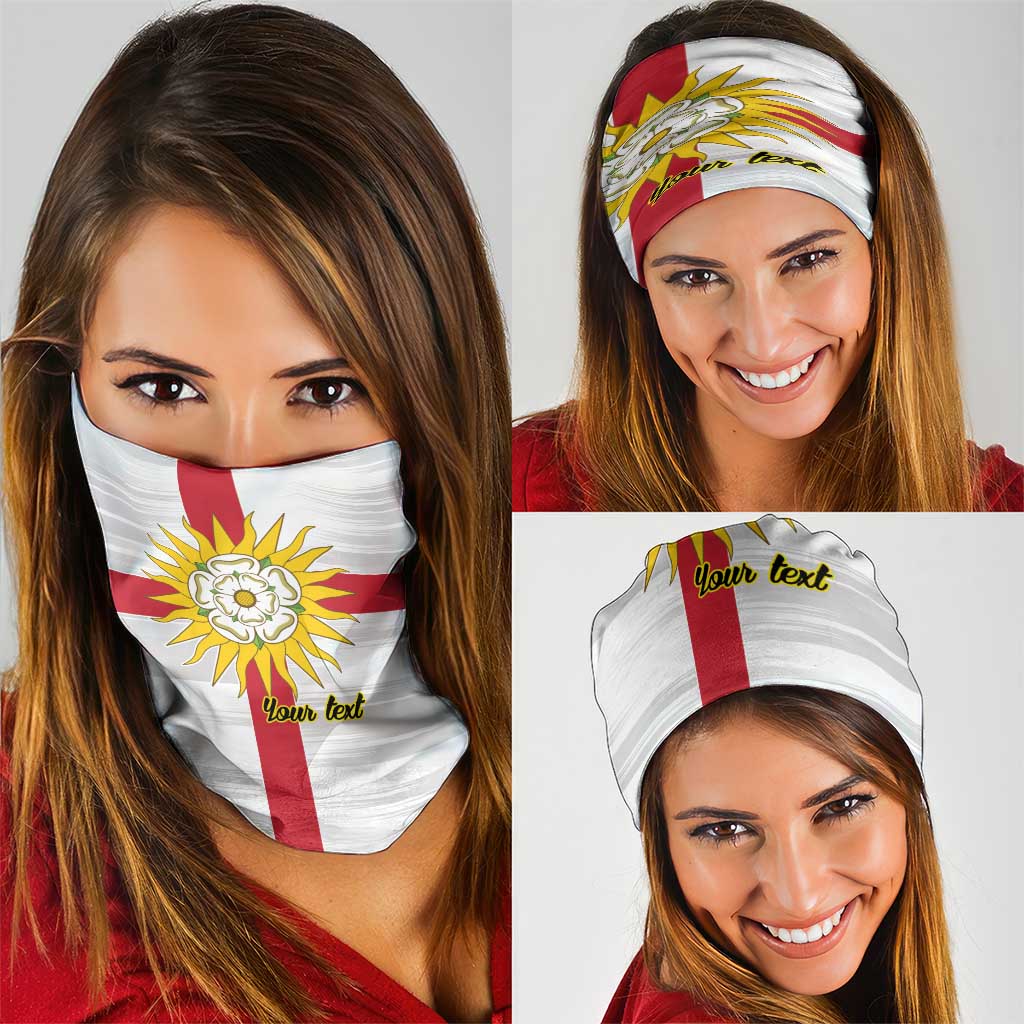 Yorkshire Heritage Personalized Neck Gaiter West Yorkshire White Rose - Wonder Print Shop