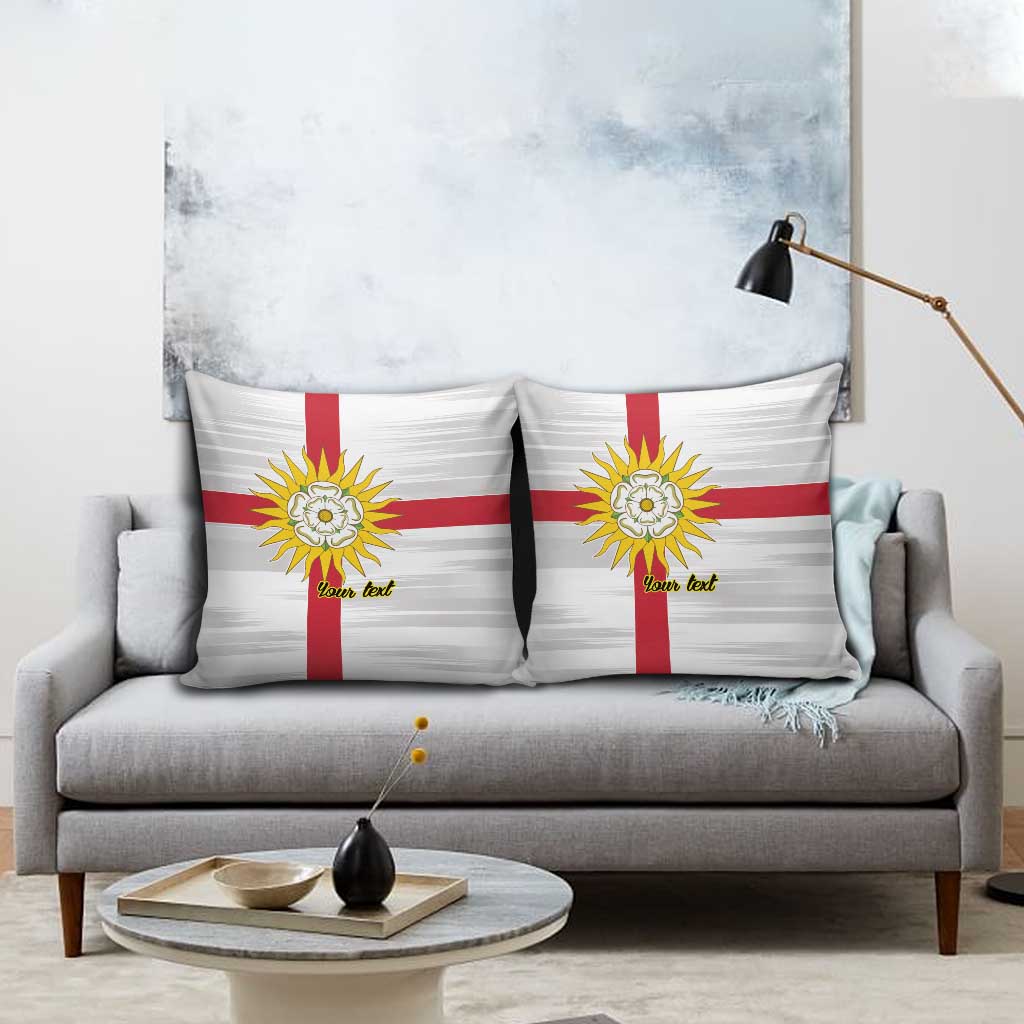 Yorkshire Heritage Personalized Pillow Cover West Yorkshire White Rose - Wonder Print Shop
