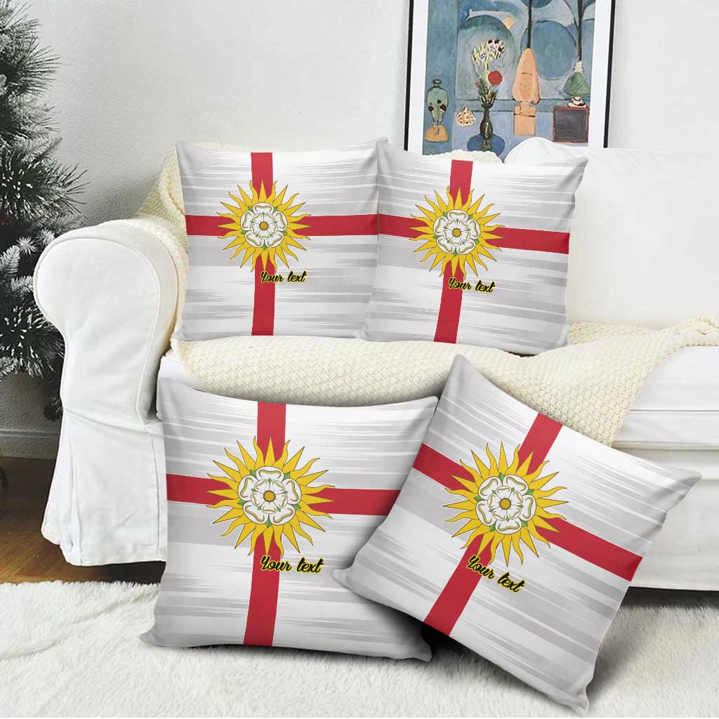 Yorkshire Heritage Personalized Pillow Cover West Yorkshire White Rose - Wonder Print Shop