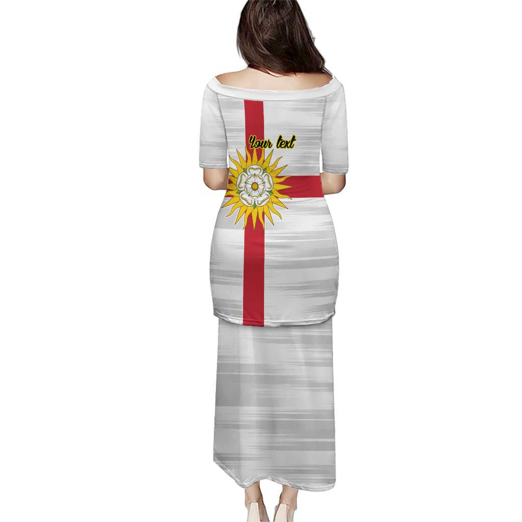 Yorkshire Heritage Personalized Puletasi West Yorkshire White Rose - Wonder Print Shop