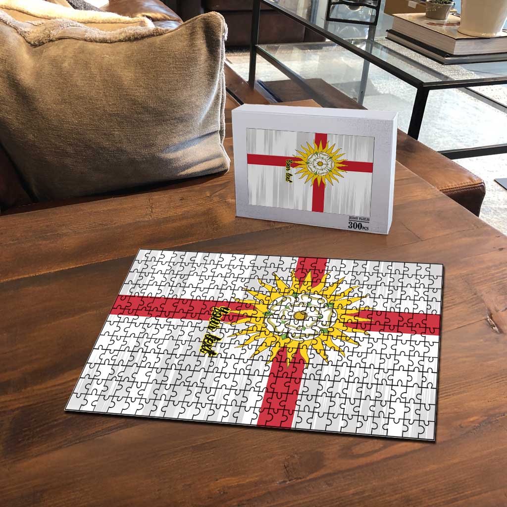 Yorkshire Heritage Personalized Puzzle West Yorkshire White Rose - Wonder Print Shop