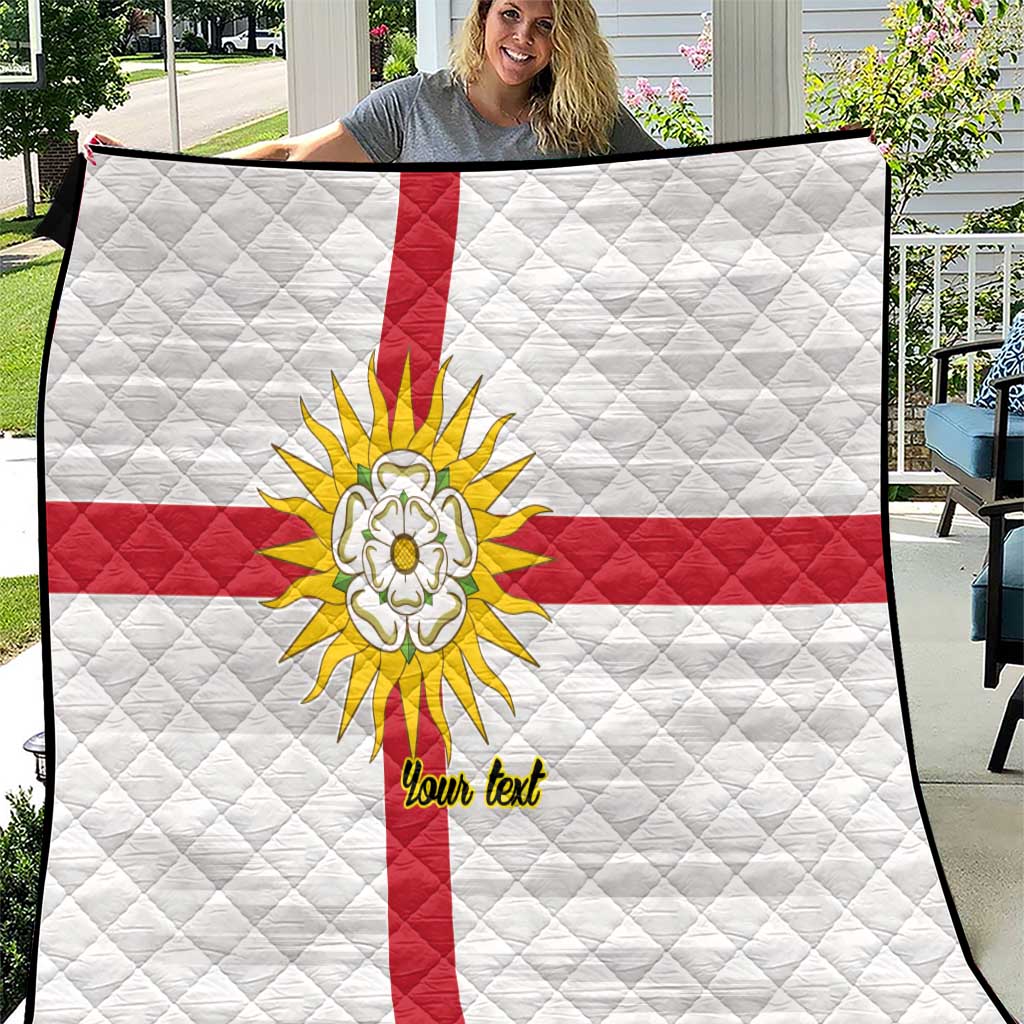 Yorkshire Heritage Personalized Quilt West Yorkshire White Rose - Wonder Print Shop