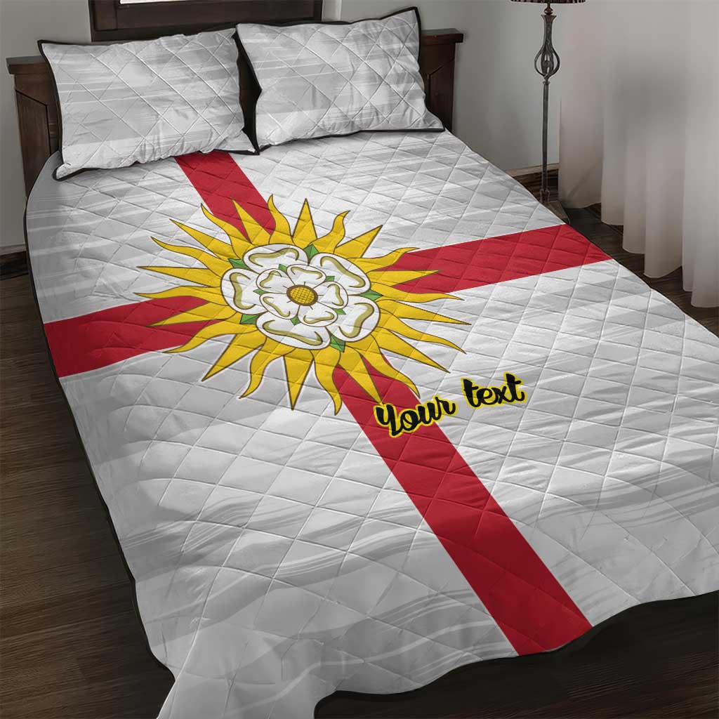 Yorkshire Heritage Personalized Quilt Bed Set West Yorkshire White Rose - Wonder Print Shop