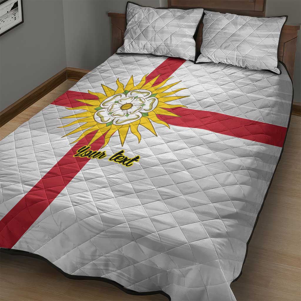 Yorkshire Heritage Personalized Quilt Bed Set West Yorkshire White Rose - Wonder Print Shop