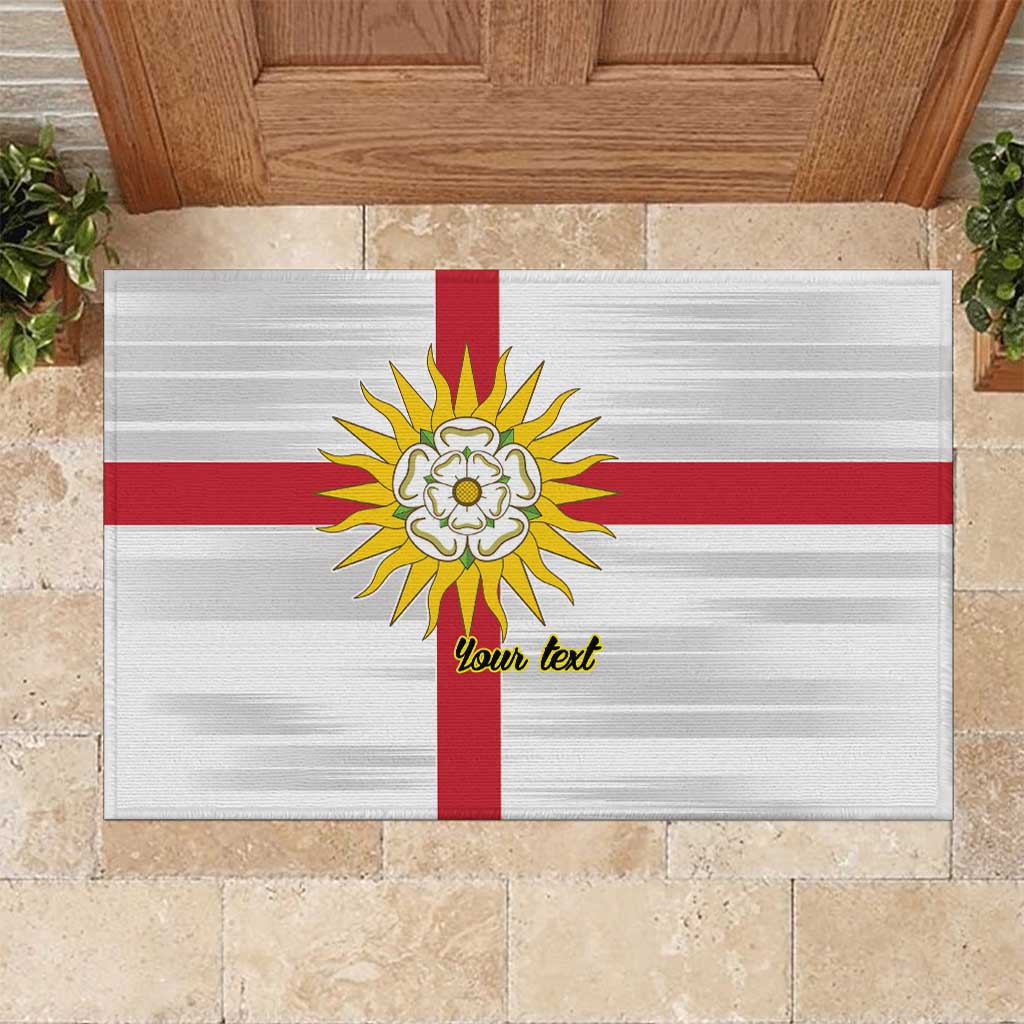 Yorkshire Heritage Personalized Rubber Doormat West Yorkshire White Rose - Wonder Print Shop