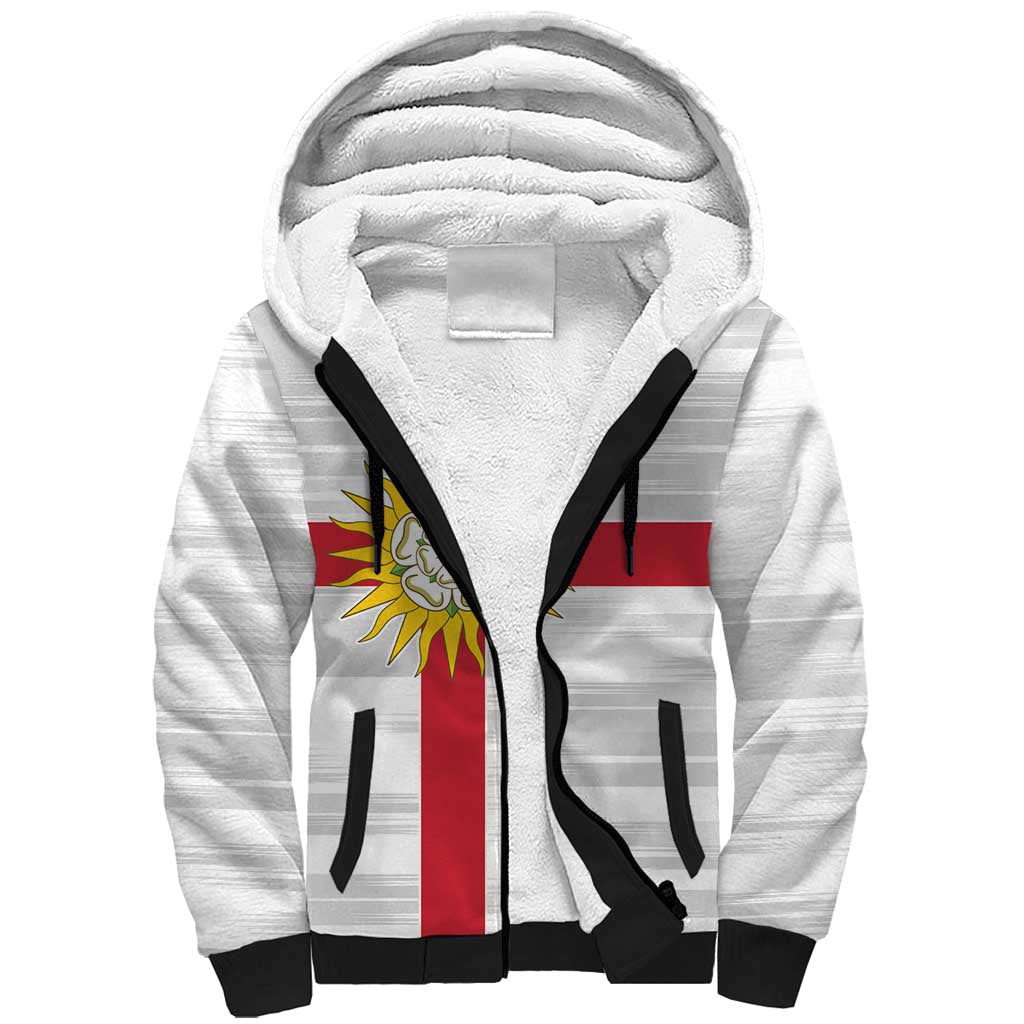 Yorkshire Heritage Personalized Sherpa Hoodie West Yorkshire White Rose - Wonder Print Shop