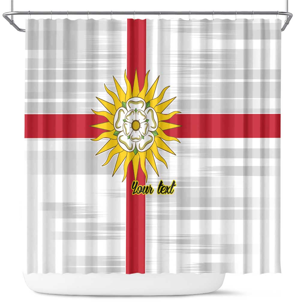 Yorkshire Heritage Personalized Shower Curtain West Yorkshire White Rose - Wonder Print Shop