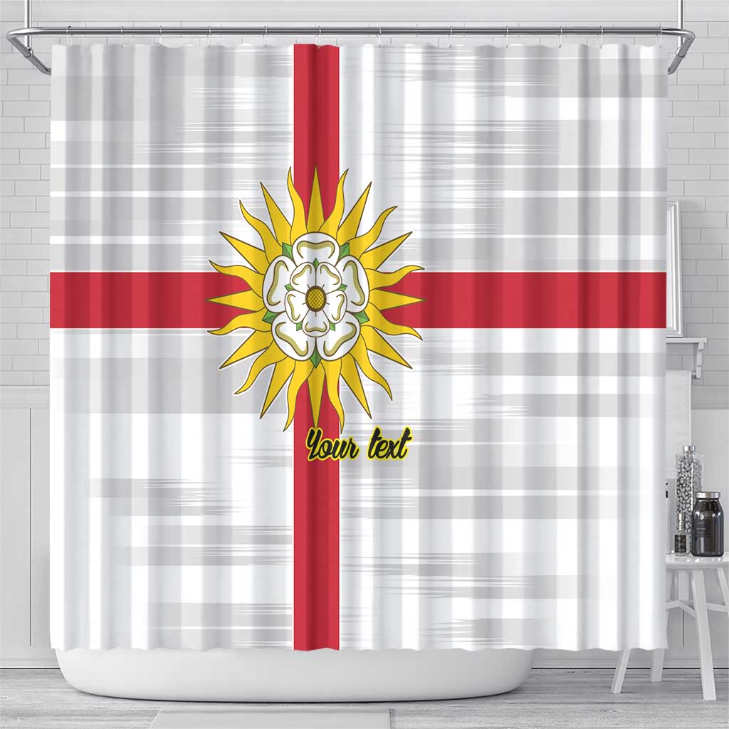 Yorkshire Heritage Personalized Shower Curtain West Yorkshire White Rose - Wonder Print Shop