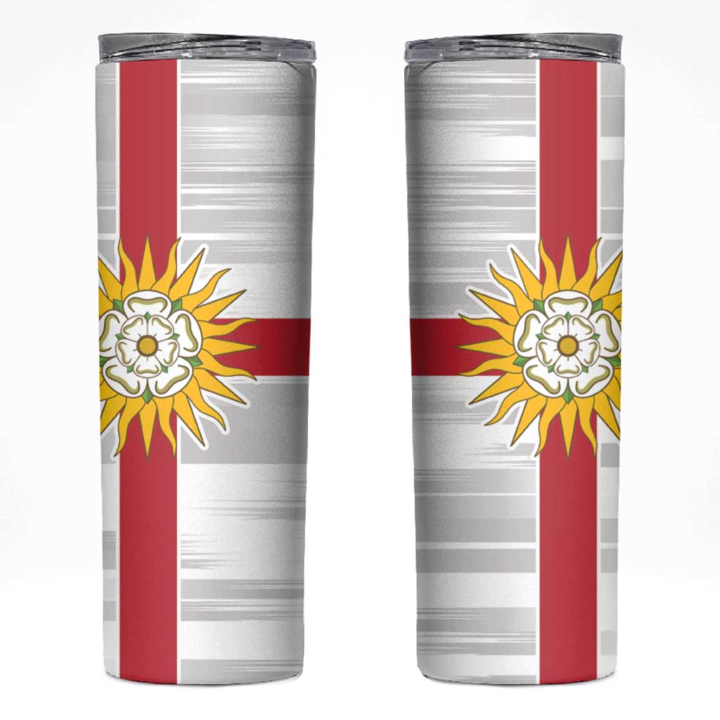 Yorkshire Heritage Personalized Skinny Tumbler West Yorkshire White Rose - Wonder Print Shop