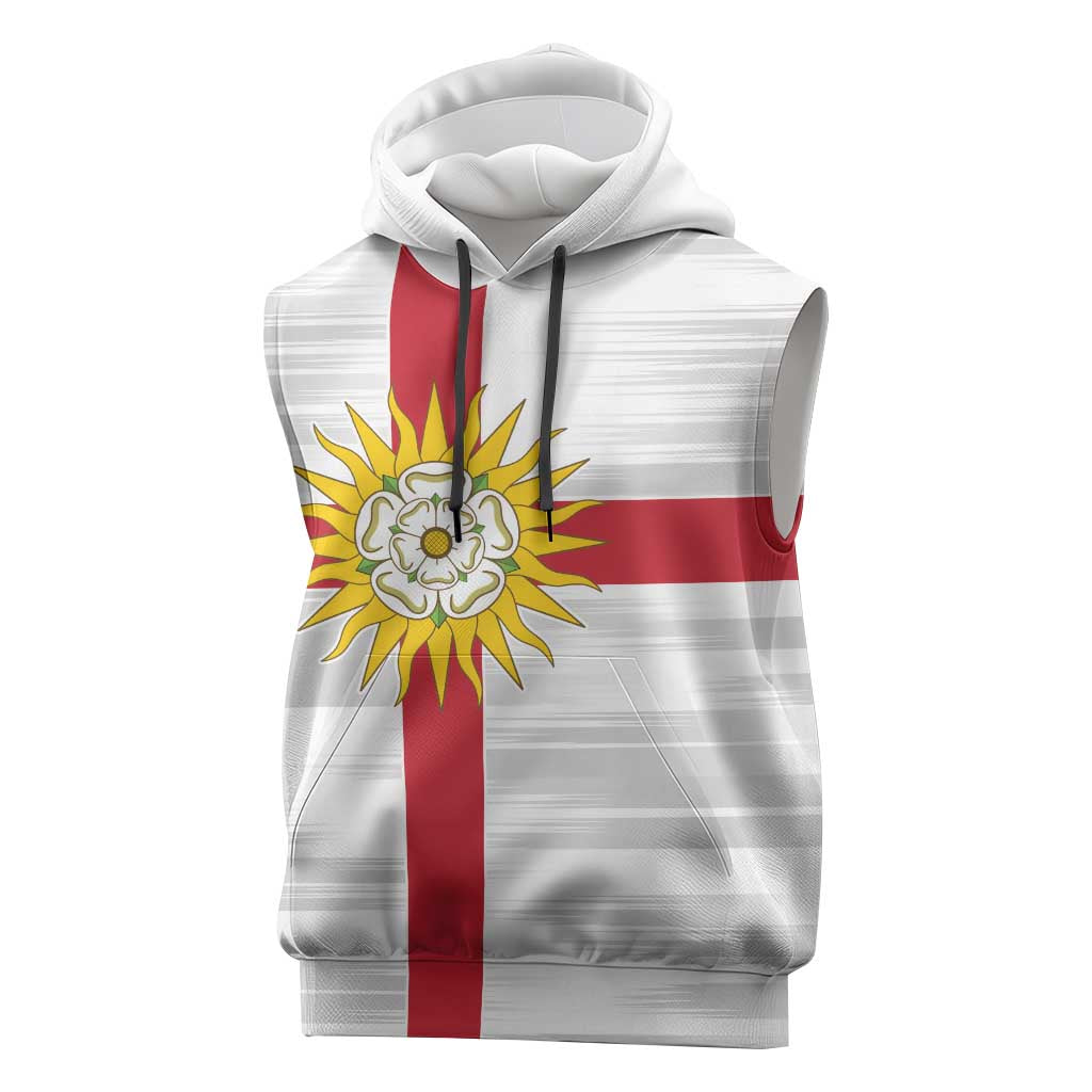 Yorkshire Heritage Personalized Sleeveless Hoodie West Yorkshire White Rose - Wonder Print Shop