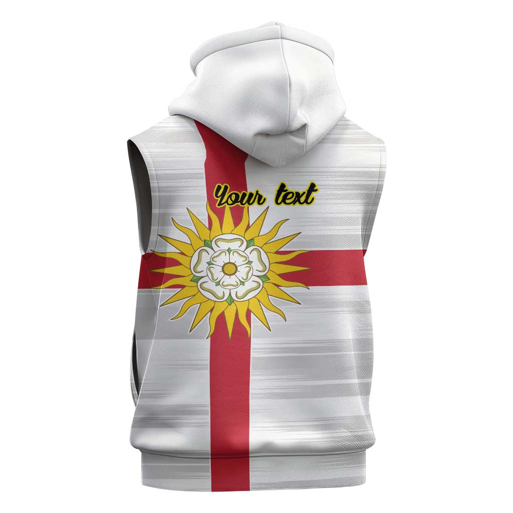 Yorkshire Heritage Personalized Sleeveless Hoodie West Yorkshire White Rose - Wonder Print Shop