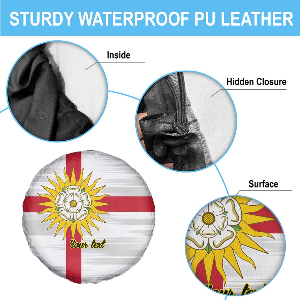 Yorkshire Heritage Personalized Spare Tire Cover West Yorkshire White Rose - Wonder Print Shop