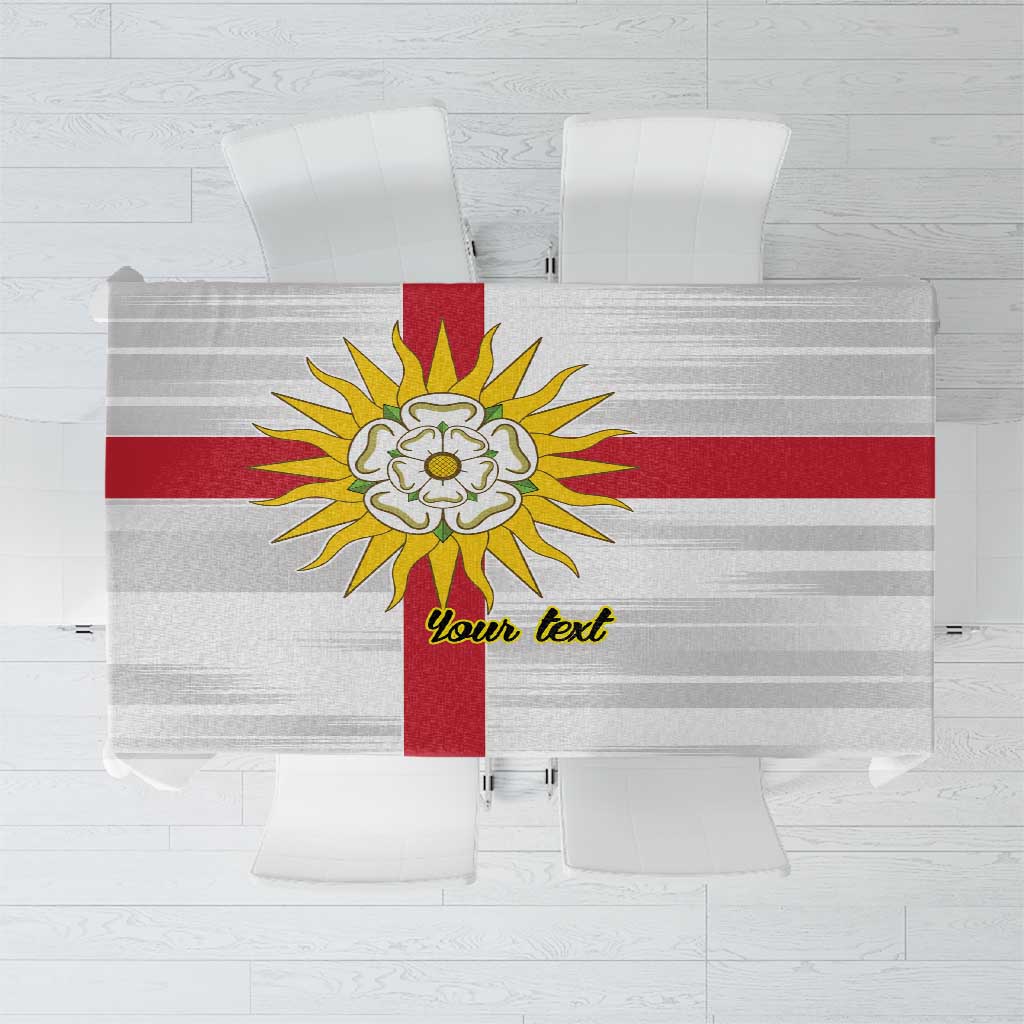 Yorkshire Heritage Personalized Tablecloth West Yorkshire White Rose - Wonder Print Shop
