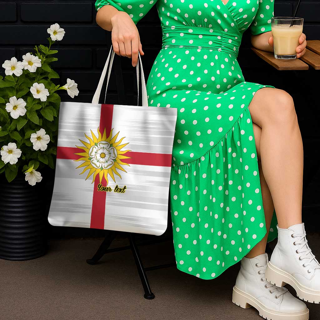 Yorkshire Heritage Personalized Tote Bag West Yorkshire White Rose - Wonder Print Shop