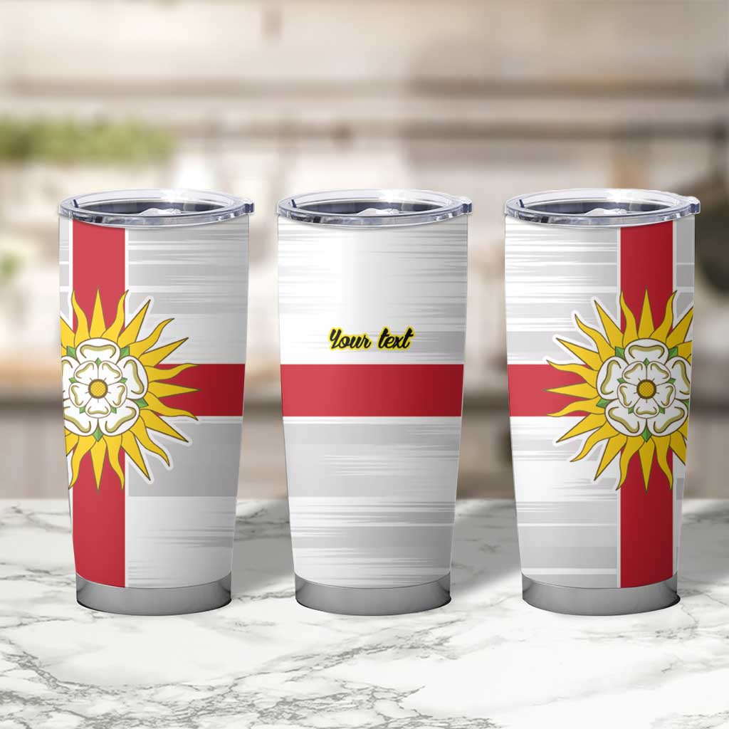 Yorkshire Heritage Personalized Tumbler Cup West Yorkshire White Rose - Wonder Print Shop