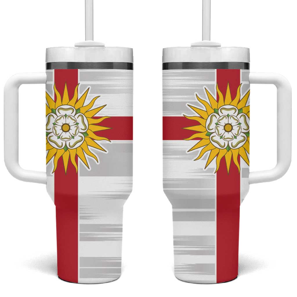 Yorkshire Heritage Personalized Tumbler With Handle West Yorkshire White Rose - Wonder Print Shop